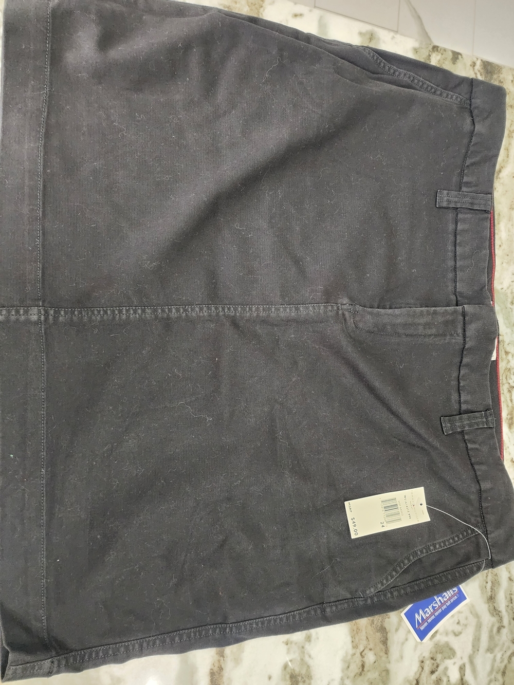 Tommy Hilfiger Women's Black Flat Front Skirt Sz 24